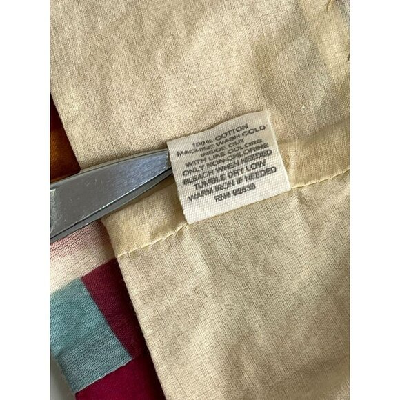 Fossil Babydoll Maxi Dress XS 100 % Cotton Lined Geometric Artsy Beachy Summer - Picture 11 of 11